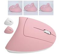Dpofirs Souris d'ordinateur Verticale sans Fil Rechargeable USB, Souris de Jeu Verticale Portable Universelle, Souris réglable 800 1200 1600 2400 DPI, Compatible avec Windows XP / 7/8/10 iOS X(Rose)