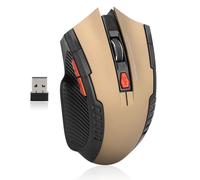 Dpofirs Souris Optique Universelle USB pour Ordinateurs, Souris sans Fil DPI Réglable à 3 Niveaux 1000/1200 / 1600DPI avec Récepteur USB pour Bureau, Souris de Conception Ergonomique pour PC (Or)