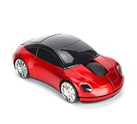 Dpofirs Souris sans Fil 2,4 GHz en Forme de Voiture Souris Optiques sans Fil Ergonomiques avec Récepteur USB Mause pour Ordinateurs Portables de Bureau PC(Rouge)
