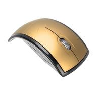 Dpofirs Souris sans Fil Pliante, Souris de Voyage en Ordinateur 2,4 G avec Récepteur, Interrupteur de Puissance Magnétique, Portable pour Ordinateur Portable (Gold)