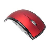 Dpofirs Souris sans Fil Pliante, Souris de Voyage en Ordinateur 2,4 G avec Récepteur, Interrupteur de Puissance Magnétique, Portable pour Ordinateur Portable (Rouge)