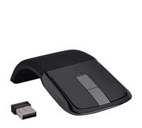 Dpofirs Souris tactile pliable sans fil 2,4 GHz avec récepteur USB pour ordinateur portable (noir)