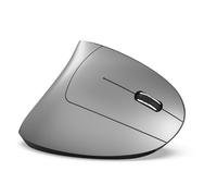 Dpofirs Souris Verticale Ergonomique, 2,4 G Souris Optique Bluetooth sans Fil jusqu'à 2400 Dpi Réglables, Souris D'ordinateur Clics Silencieux avec Récepteur pour PC de Bureau (Gris métallique)