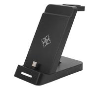 Dpofirs Station de Charge 3 en 1, Support sans Fil Pliable Efficace pour écouteurs Z Flip Fold - Chargement de Voyage pour Les Voyages d'affaires - Matériau Plastique (Black)