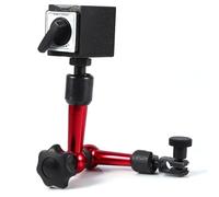 Dpofirs Support de Base Magnétique, Indicateur à Cadran, Support de Jauge Magnétique avec Bras Réglable à 3 Articulations et Interrupteur Marche/arrêt pour Indicateur de Test à Cadran Numérique,