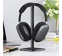 Dpofirs Support de Casque, Support Universel en Alliage D'aluminium pour Tout Type de Casque, Plateau en TPU, Base Antidérapante, Barre en Métal, écran de Casque de Jeu PC pour Toutes Les (Noir)