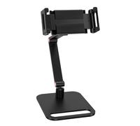 Dpofirs Support de Moniteur Portable, Support Rotatif Réglable pour Bureau et Tablettes, Pivotant à 360 Degrés en Alliage D'aluminium 17.3" (Clip de Tige)