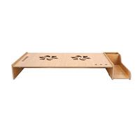 Dpofirs Support de Rack de Moniteur de Bureau, Riser de Moniteur de Bureau de Bureau Bricolage, Boîte de Rangement de Bureau Rack en Bois PC Ordinateur Portable Stand Organisateur (Merisier)