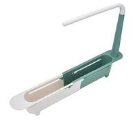 Dpofirs Support de Rangement pour évier Télescopique Réglable, Barre de Serviette de Ventilation de Drainage de Grande capacité, Organisateur D'évier à Installation Facile pour évier de Cuisine,