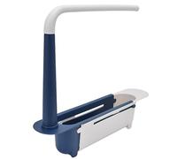 Dpofirs Support de Rangement pour évier Télescopique Réglable, Barre de Serviette de Ventilation de Drainage de Grande capacité, Organisateur D'évier à Installation Facile pour évier de Cuisine,