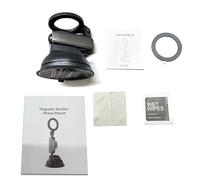 Dpofirs Support de Téléphone Magnétique, Support de Téléphone à Ventouse Forte avec Double Rotule à Rotation à 360 °, pour Caméra d'action de Smartphone de Pare-Brise de Tableau de Bord de Voiture