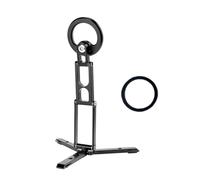 Dpofirs Support de Téléphone Magnétique, Support de Téléphone Pliable en Alliage D'aluminium avec à Vis de 1/4 Pouces pour Trépied de Bureau de Voiture, Enregistrement Vidéo en