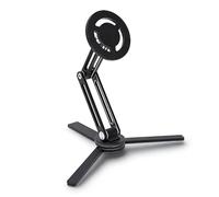 Dpofirs Support de Téléphone Magnétique, Trépied de Téléphone Pliable Réglable à Rotation à 360° avec Anneau Magnétique pour Tableau de Bord de Voiture, Tablette de Bureau à Domicile,