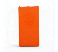 Dpofirs Support de Téléphone Pliable en Aluminium et Silicone, Support de Téléphone Flexible et Pliable avec Base Antidérapante, Angle de Vision Réglable à 360 ° pour Tablette, (Orange)