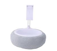 Dpofirs Support d'oreiller pour Tablette, Support de Téléphone Rotatif à 360 ° pour Lit, Bol Amovible, Lecture et Détente sur Le Lit (Bol Simple Gris Clair (5-8,7 Pouces))