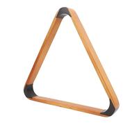 Dpofirs Support Triangulaire pour Boules de Billard, Support pour Boules de Billard en Bois de Pin Massif avec Tête Noire de 57,2 Mm et Bords Arrondis pour 8, 9, Salle de Jeux, Bar
