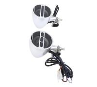 Dpofirs Système Stéréo Bluetooth étanche pour Moto et VTT, avec Fonction Radio FM pour Guidon de Diamètre 22-30 Mm, 2 Haut-parleurs 15 W pour Les Amateurs de Musique