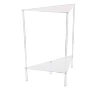 Dpofirs Table D'appoint d'angle en Acrylique Transparent, Conception Triangulaire Peu Encombrante pour Salon, Chambre à Coucher, Présentoir de Table D'appoint Léger pour Petits Espaces