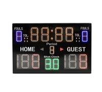 Dpofirs Tableau de Bord électronique Portable, Affichage LED à 15 Chiffres pour la Notation des Sports D'intérieur, Convivial pour Les Centres de Loisirs des Gymnases, Matériau ABS