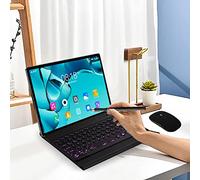 Dpofirs Tablette pour Android 11, 10 Pouces FHD IPS 4G WiFi Tablette avec 8 Go 128 Go, Stylet Clavier Souris RVB, 128 Go Prise en étendue, 8800 MAh Double Caméra Haut-Parleur