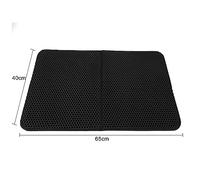Dpofirs Tapis de Plateau pour Chat, Tapis Antidérapant Double Couche Facile à Nettoyer pour Les Propriétaires de Chats, Matériau EVA (Black)