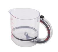 Dpofirs Tasse à Mesurer Transparente Réglable 4 en 1 avec Grattoir Coulissant pour la Cuisine, Tasse à Mesurer Transparente pour la Cuisson, Lavable au Lave-vaisselle