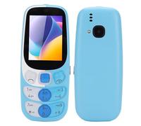 Dpofirs Téléphone Cellulaire déverrouillé pour Les Seniors, Téléphone Mobile 2G Big Button avec Lampe de Poche à écran de 2,4 Pouces, Triple Card Triple Stickby, 32 Mo Phones Robustes (Blue)