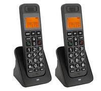 Dpofirs Téléphone sans Fil, avec écran LCD, Identification de L'appelant/Appel en Attente, DECT 6.0, Bloqueur D'appel Intelligent, pour Les Personnes âgées Ayant Une Déficience Visuelle (Black)