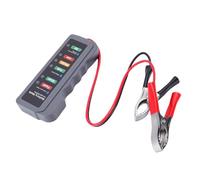 Dpofirs Testeur de Batterie de Voiture, Testeur d'alternateur Automobile avec 6 Indicateurs LED et Protection contre l'inversion de polarité pour Diagnostic de Batterie de Voiture, Bateau, Camion,
