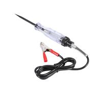Dpofirs Testeur de Circuit électrique pour 6V 12V 24V CC | Sonde en acier tranchant, isolation percée, indicateur lumineux, pointe chromée, poignée légère.