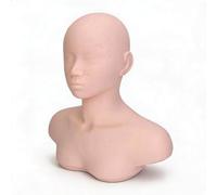 Dpofirs Tête de Mannequin d'entraînement Pratique, Modèle de Tête de Mannequin Doux au Toucher avec Conception de la moitié du Corps de l'épaule pour l'acupuncture de beauté de Massage