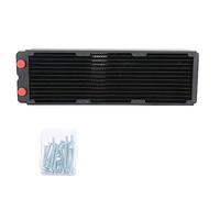 Dpofirs TSRP-BP-360 Dissipateur de Chaleur en Cuivre à 3 Couches 12 Tubes 65MM, Refroidisseur de Processeur à Refroidissement par Eau pour Ordinateur à Filetage G1 / 4