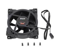 Dpofirs Ventilateur de Boîtier Ventilateur de Refroidissement de Boîtier de 80 Mm, Ventilateur de Refroidissement jusqu'à 2500 TR/Min, Ventilateur D'ordinateur Silencieux PWM à 4 (Black)
