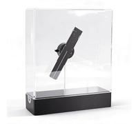 Dpofirs Ventilateur D'hologramme 3D, Résolution 2000 X 192, Projecteur D'hologramme 3D, 96 Perles LED, Contrôle par Application avec Couvercle de Protection pour Magasin de Détail,