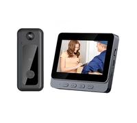 Dpofirs Vidéophone sans Fil avec Moniteur Caméra HD 1080P, Vision Nocturne Angle Large 170° Double Audio, Batterie 1000mAh WiFi 2.4GHz Installation Facile pour Sécurité Domestique