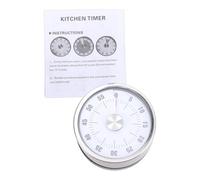 Dpofirs Visual Minuteur de Cuisine en Acier Inoxydable, Minuterie Mécanique Portable pour la Cuisson, la Lecture, Compte à Rebours Magnétique pour Cuisine, Salle de Classe, Bureau, 6 X 6 X 3 Cm