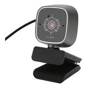 Dpofirs Webcam 1080P 30FPS avec Double Microphone, Ramassage Omnidirectionnel, Webcam D'ordinateur USB PC à Rotation 360 pour l'enseignement en Ligne Conférence Vidéo en Ligne Discusation