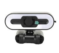 Dpofirs Webcam 4K, Caméra Web D'ordinateur HD avec Microphone intégré, Prise en Charge de la beauté Automatique, Caméra Vidéo USB avec Lumière de Remplissage Super Brillante pour écran