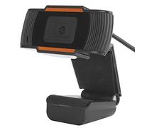 Dpofirs Webcam HD Haute Résolution 1280 x 720 pour Ordinateurs, Prend en Charge 720P 1080P, Caméra Web Portable avec Microphone Intégré, Webcam Noire pour la Vidéoconférence(Noir)