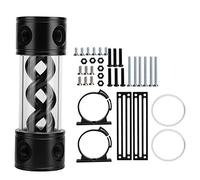 Dpofirs YSX-TBDB170 Réservoir de Refroidissement par Eau pour Ordinateur à 6 Trous, Réservoir d'eau pour Refroidisseur PC à Cylindre à Filetage G1 / 4 - Noir