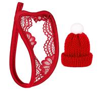 dPois C-String String Homme T-Back sous-vêtements Sexy Ouvert Entrejambe Slip Transparant Tanga Thong Ensemble Lingerie Bulge Pouch Mini Bikini Briefs Fetiche WA Rouge Taille Unique