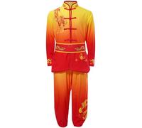 dPois Costume Art Martiaux Enfant Costume Kung Fu Garçons Filles Uniformes Traditionnels Chinois Tai Chi Ensembles Chinois Jaune 7-8 ans