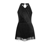 dPois Enfant Fille Académique Justaucorps Danse Classique Robe De Patinage Artistique Robe Danse Lyrique Latine Tenue Danses Contemporaine Gymnastique 5-16 Ans B Noir 15-16 Ans