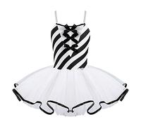 dPois Enfant Fille Tutu Robe Danse Classique Tenue Patinage Artistique Robes Noël Costume Carnaval Cosplay Elf Robe Princesse 3-16 Ans Noir 3-4 Ans