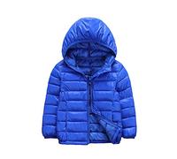 dPois Enfant Garçon Fille Doudoune Veste d'Hiver Hood Jacket Manteau à Capuche Coupe-Vent Chauds Épais Coat Automne 3-16 Ans - Taille Petit Attention A Bleu royal 7-8 ans