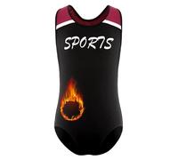 dPois Enfants Justaucorps Gymnastique Garçon Unitard Pour Garçons Doublé De Polaire Justaucorps Gymnastique Rythmique Fille Cours De Tumbling Rouge 5-6 ans