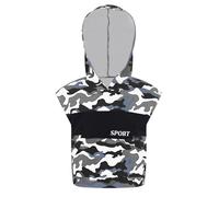 dPois Garçon Impression Camouflage Hoodie Sans Manches Sweat à Capuche Sport Avec Poches Convient Pour La Randonnée Courir Ride Bleu clair gris 15-16 ans