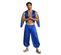 dPois Homme Costume Arabe pour Hommes Halloween Cosplay Outfit Ensemble | Ensemble De Costume De Prince Arabe,Costumes De Conte De Fées,Fête Festival,Saint Valentin,Festivals De Rave,Halloween Party