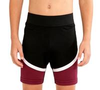 dPois Short Athlétique pour Enfants Doublé De Laine De Mouton pour Gymnastique Et Tumbling Short Danse Garçons Gymnastique Cours Tumbling Rouge 5-6 Ans