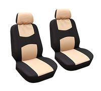 DPONHJ Housse Siege Voiture Avant pour Benz GLA GLC GLC GLE GLE AME GLK, Voiture Avant en Tissu Polyester, Couverture Couvre SièGe Auto Respirable, AntidéRapante Anti-Sueur, Accessoire,A Beige